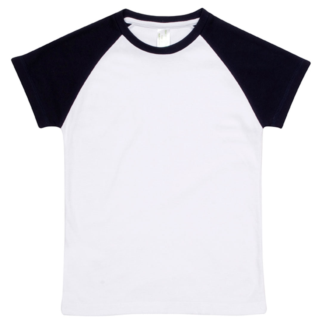 House of Uniforms The Raglan Tee | Kids Ramo White/Red