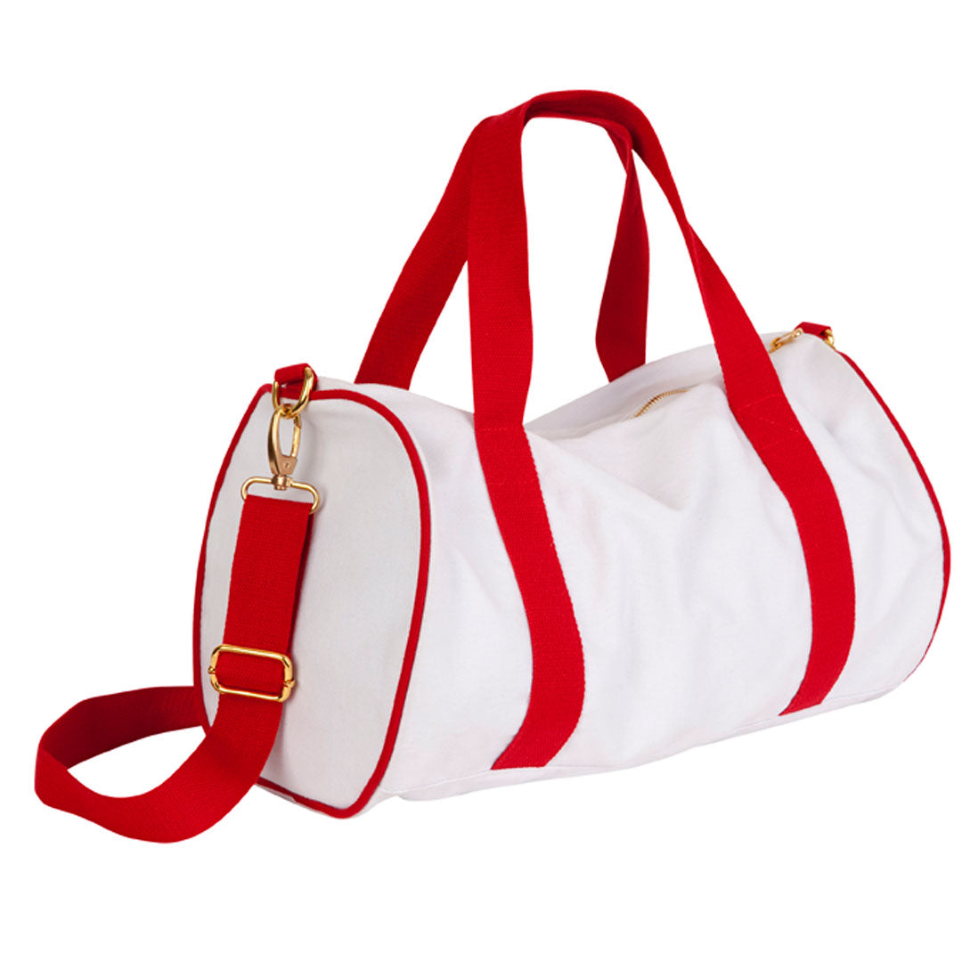 House of Uniforms The Mini Contrast Duffle Bag Ramo White/Red