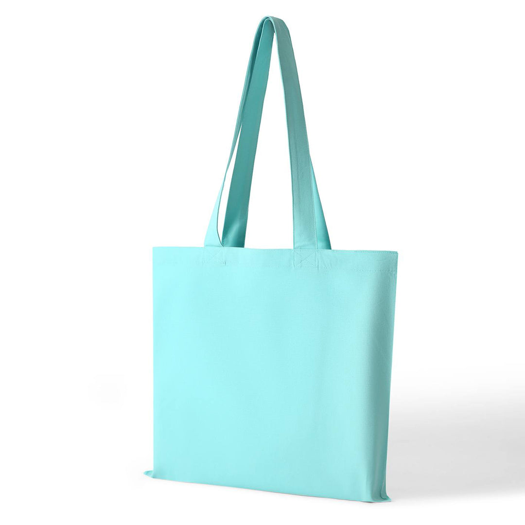 House of Uniforms The Cotton Canvas Tote Bag with Zippered Pocket Ramo Aqua