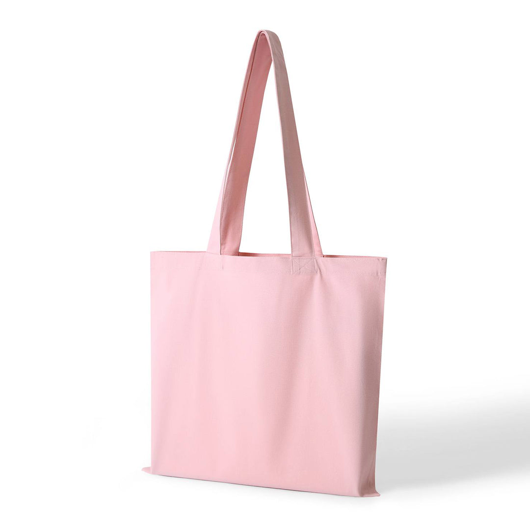 Ramo The Cotton Canvas Tote Bag with Zippered Pocket Pink Shopping Totes