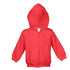 House of Uniforms The Kangaroo Pocket Zip Hoodie | Babies Ramo Coral Red