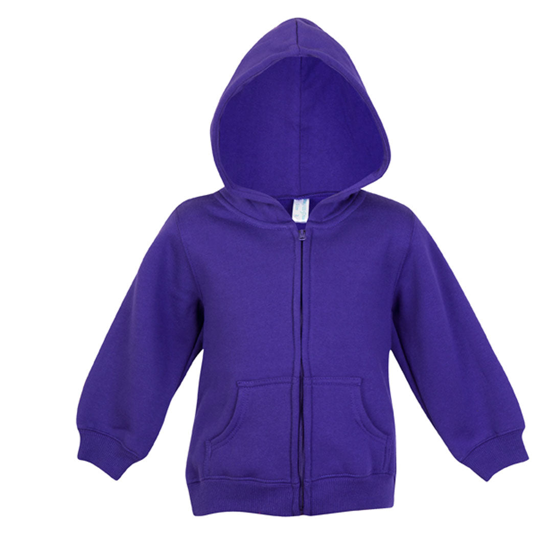 House of Uniforms The Kangaroo Pocket Zip Hoodie | Babies Ramo Grape