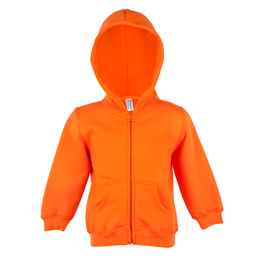 House of Uniforms The Kangaroo Pocket Zip Hoodie | Babies Ramo Orange