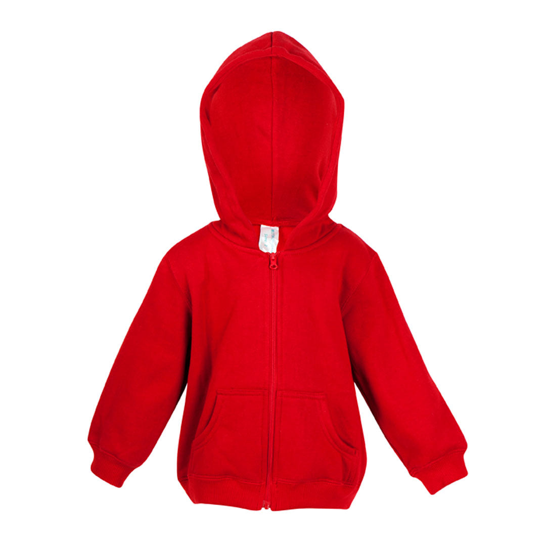 House of Uniforms The Kangaroo Pocket Zip Hoodie | Babies Ramo Red