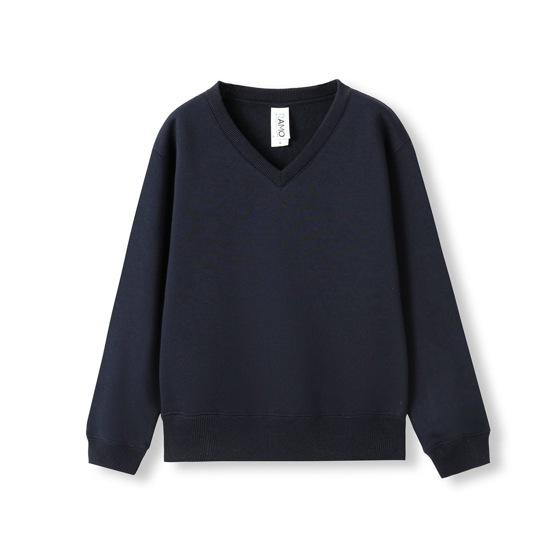 House of Uniforms The V Neck Fleece Jumper | Kids Ramo Navy