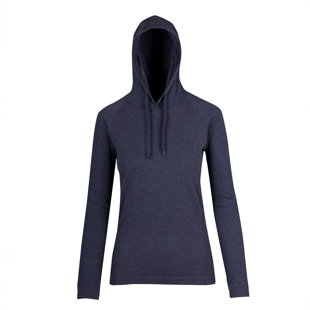 House of Uniforms The Fusion T-shirt Hoodie | Ladies Ramo Navy Marle
