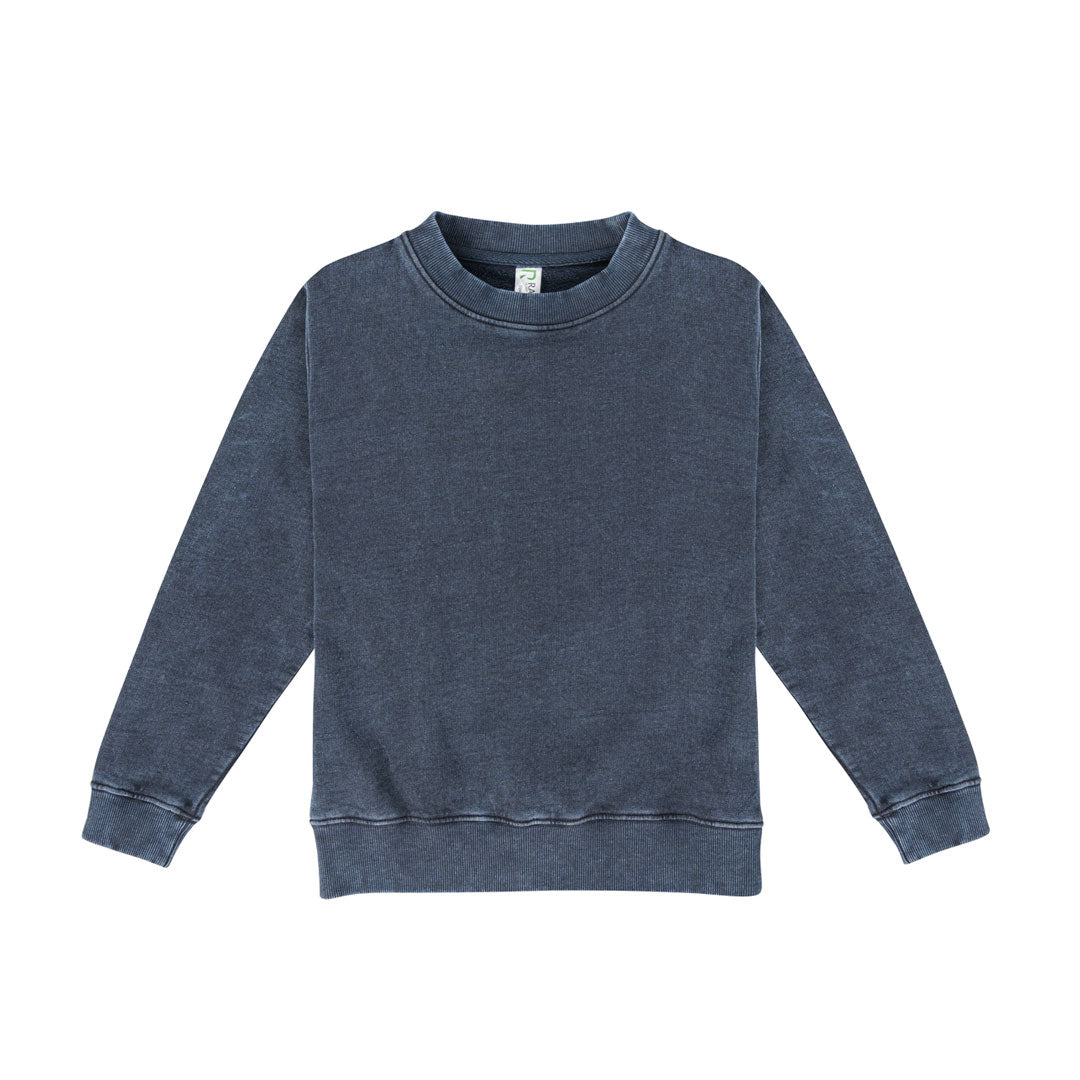 House of Uniforms The Stone Wash Sweatshirt | Kids Ramo Navy