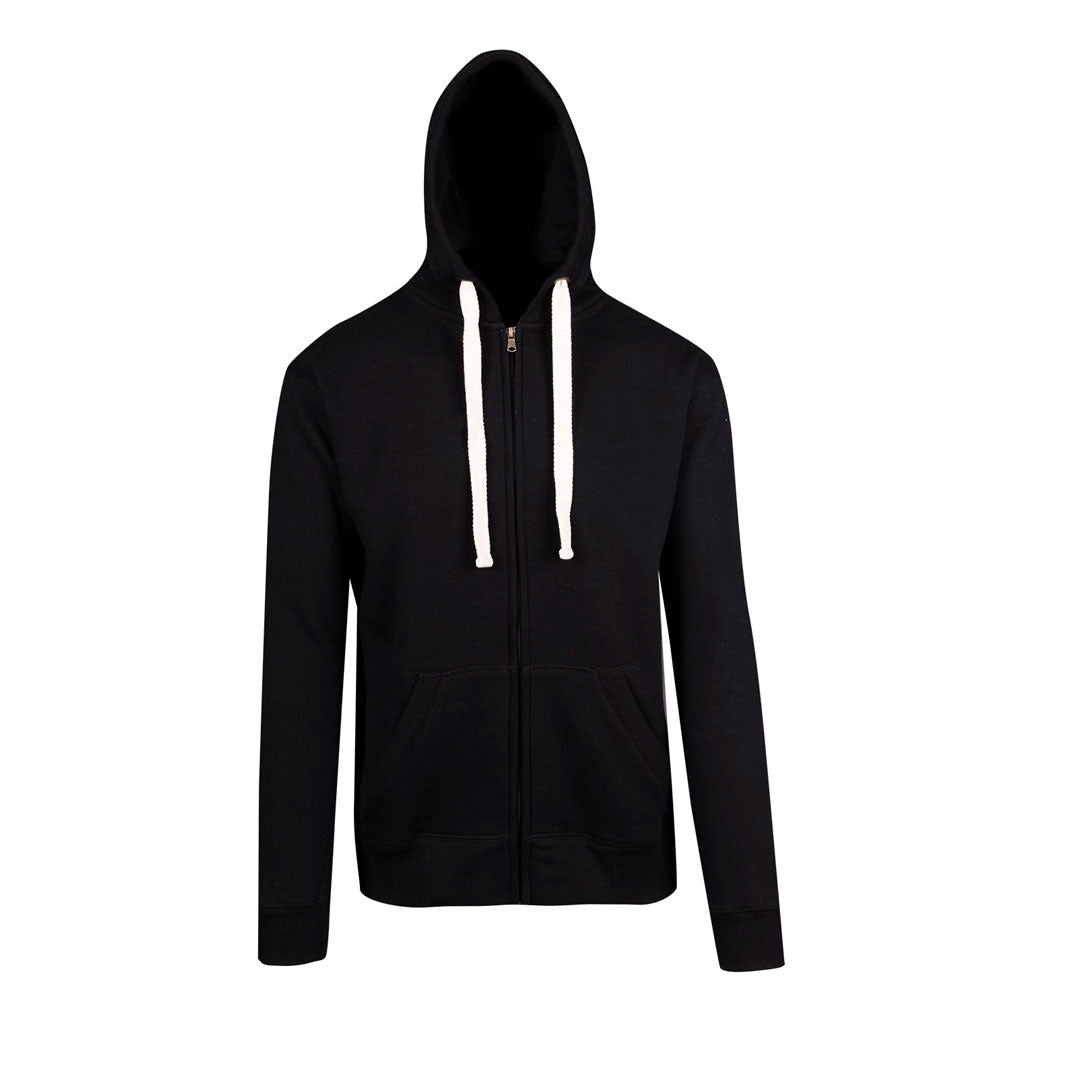 House of Uniforms Brushed Heavy Fleece Zip Hoodie | men Ramo Black