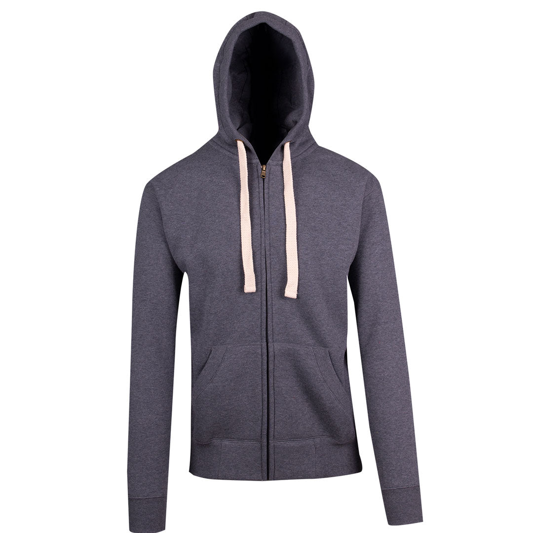 House of Uniforms The Brushed Heavy Fleece Zip Hoodie | Men Ramo Charcoal Marle