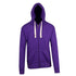 House of Uniforms The Brushed Heavy Fleece Zip Hoodie | Men Ramo Grape Marle