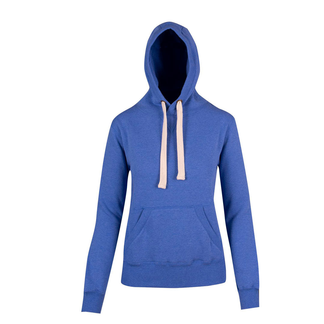 House of Uniforms The Brushed Heavy Fleece Pull On Hoodie | Ladies Ramo Blue Marle