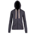 House of Uniforms The Brushed Heavy Fleece Zip Hoodie | Ladies Ramo Charcoal Marle