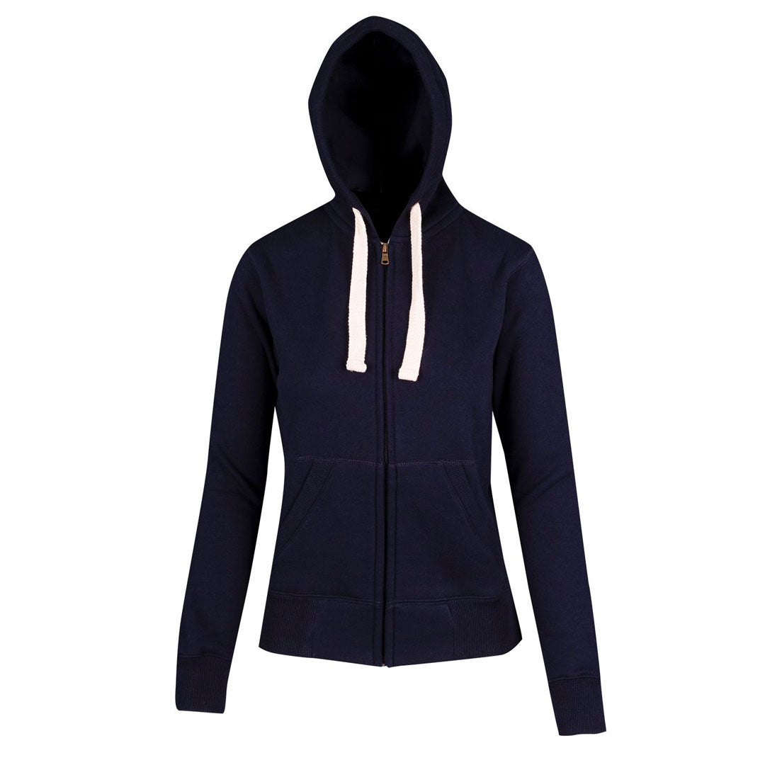 House of Uniforms The Brushed Heavy Fleece Zip Hoodie | Ladies Ramo Navy