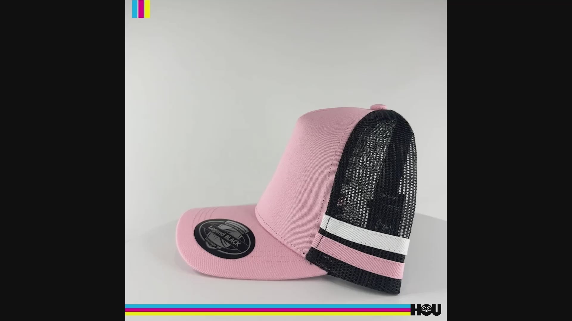 House of Uniforms The Striped Trucker Cap Legend Black