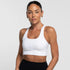 House of Uniforms The Destiny Racer Crop Top | Ladies Active Basics White