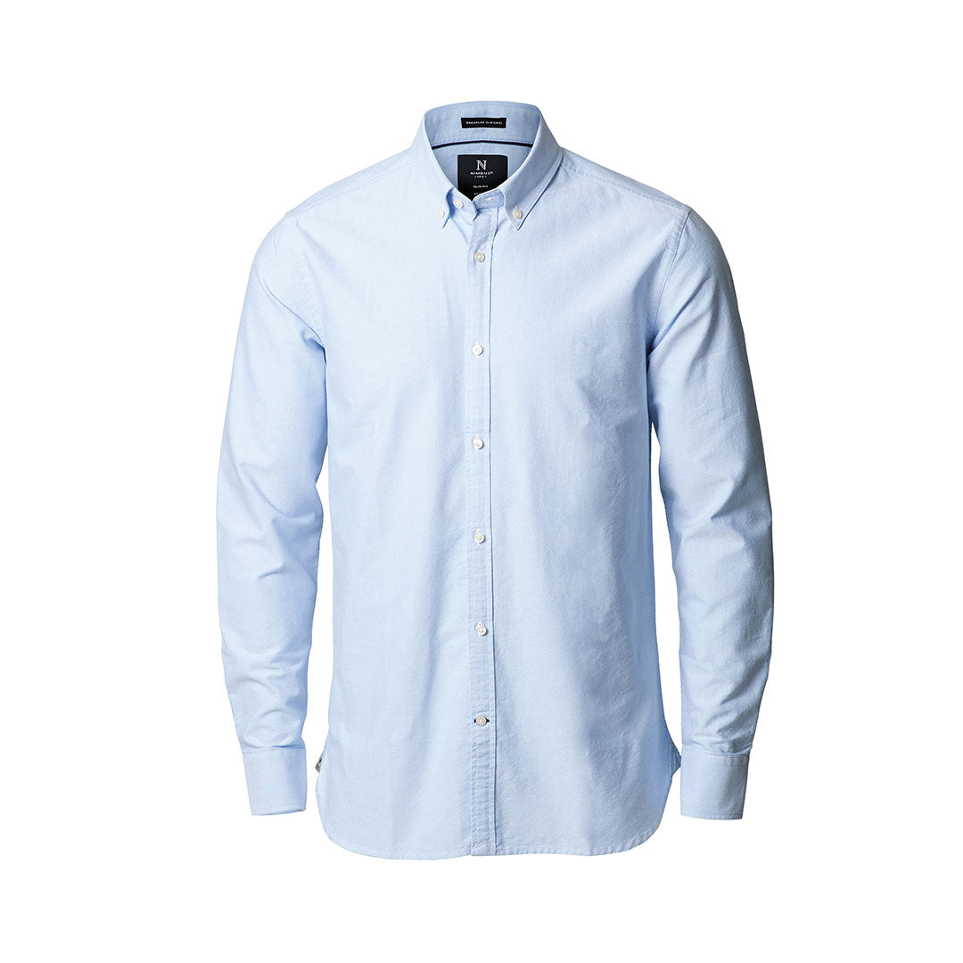 House of Uniforms The Rochester Slim Fit Shirt | Mens Nimbus Sky Blue