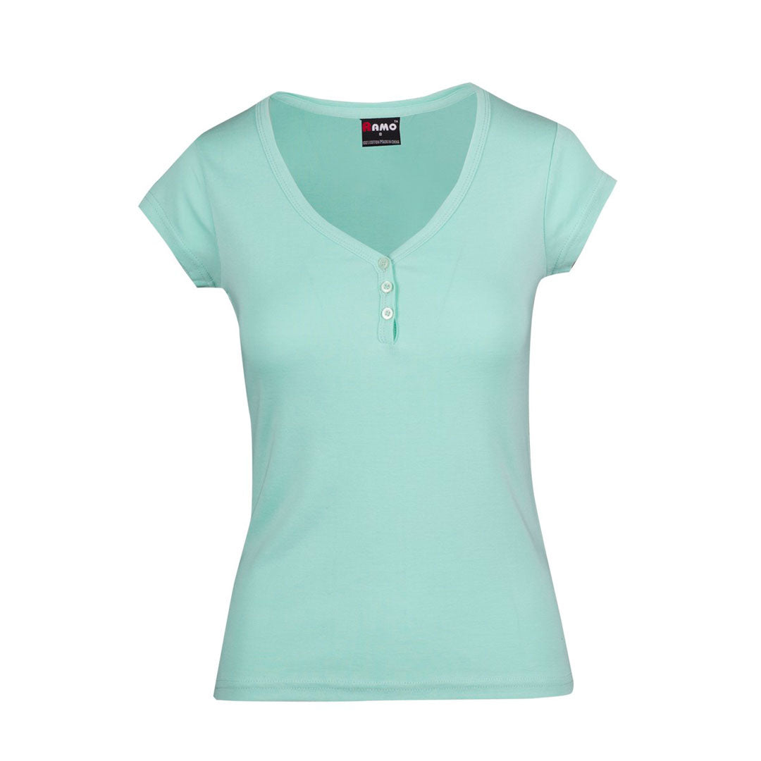 House of Uniforms Henley Tee | Women Ramo Fresh Mint