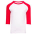 House of Uniforms The 3/4 Raglan Sleeve Tee | Kids Ramo White/Red