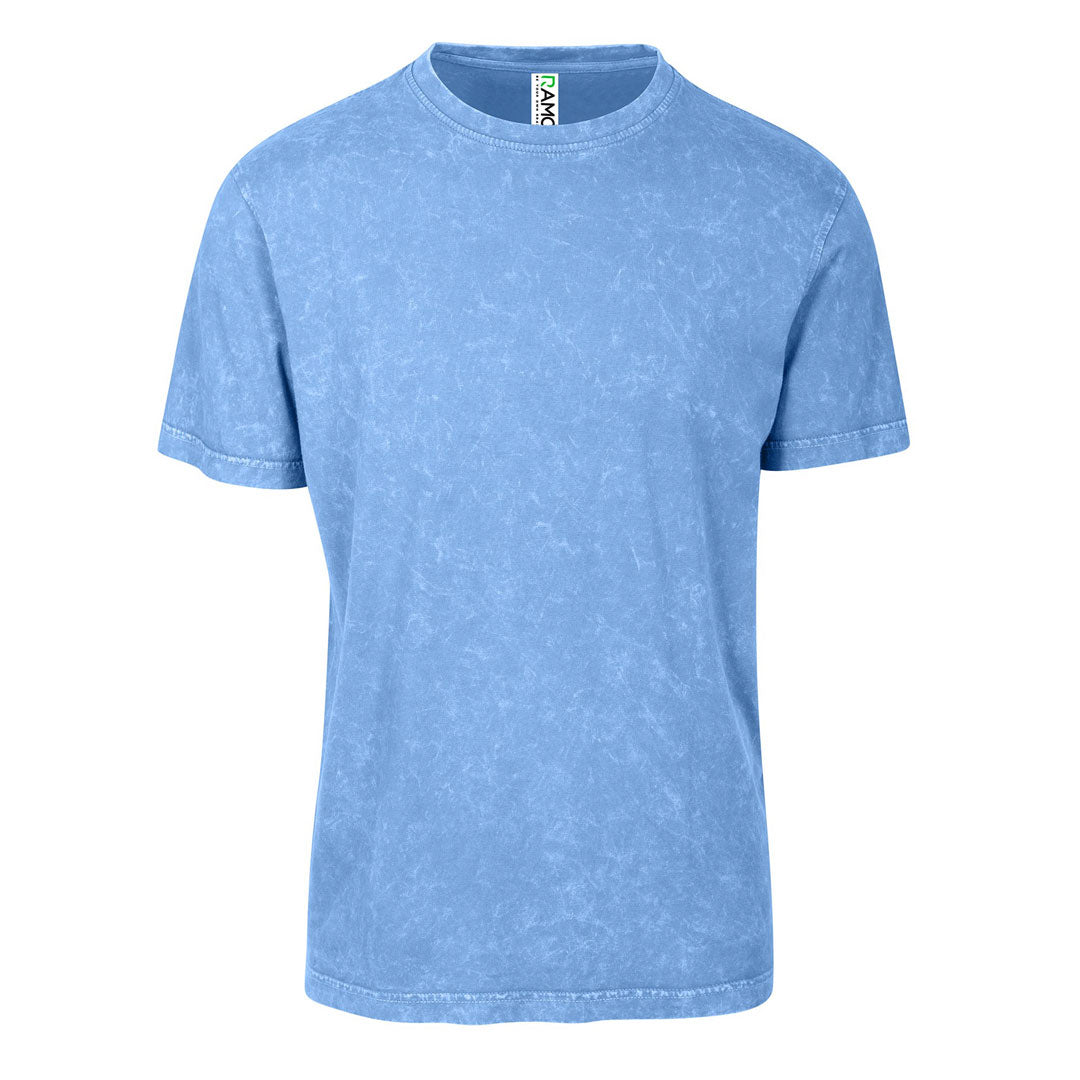 House of Uniforms The Stone Wash Tee | Mens Ramo Bright Blue