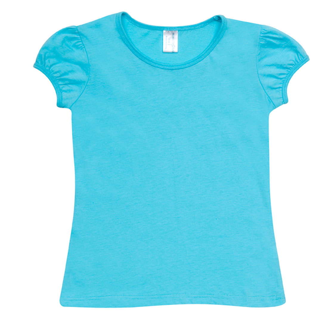 House of Uniforms The Puff Sleeve Tee | Kids Ramo Aqua