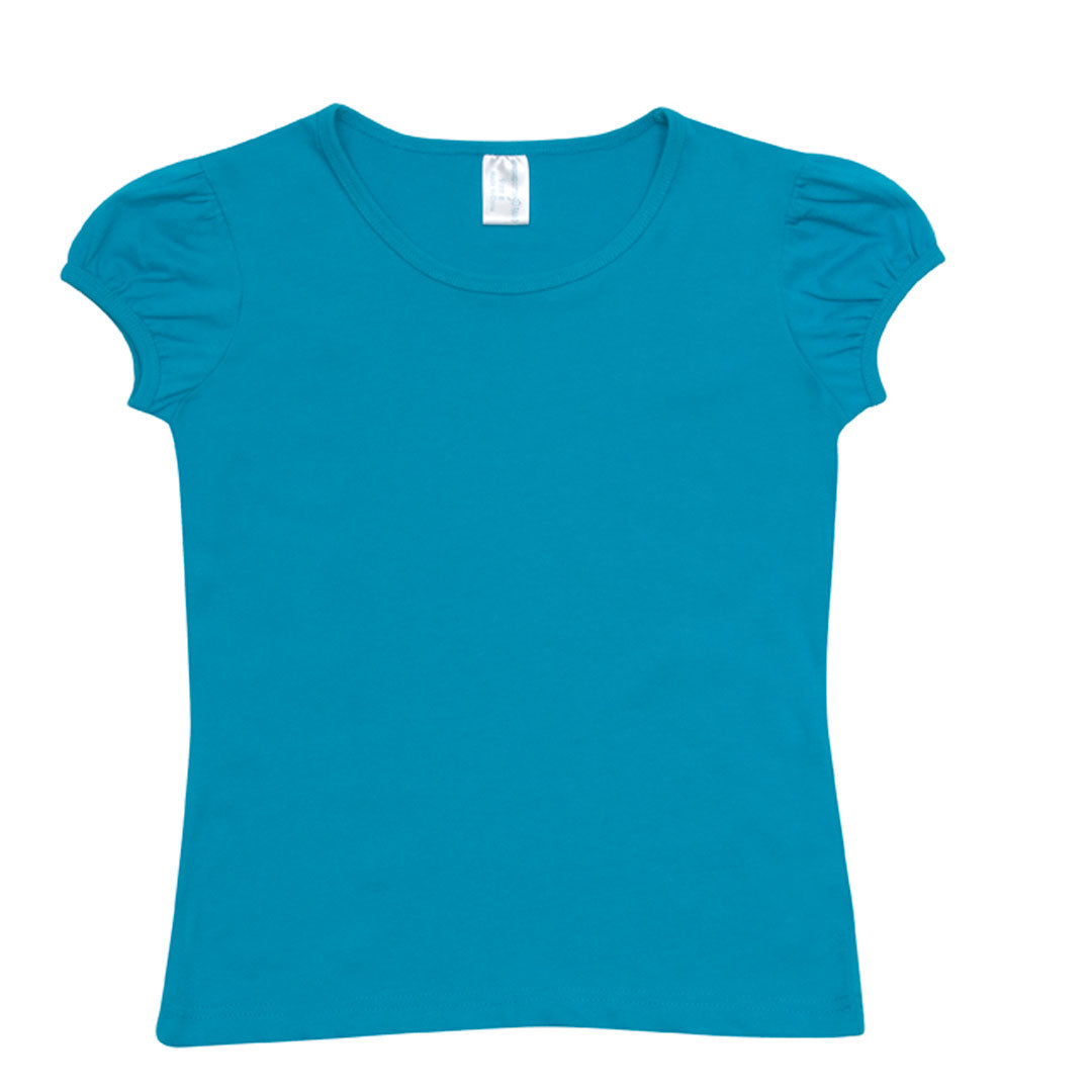 House of Uniforms The Puff Sleeve Tee | Kids Ramo Turquoise