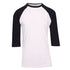 House of Uniforms The 3/4 Raglan Sleeve Tee | Men Ramo White/Black