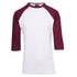 House of Uniforms The 3/4 Raglan Sleeve Tee | Men Ramo White/Maroon