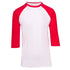 House of Uniforms The 3/4 Raglan Sleeve Tee | Men Ramo White/Red