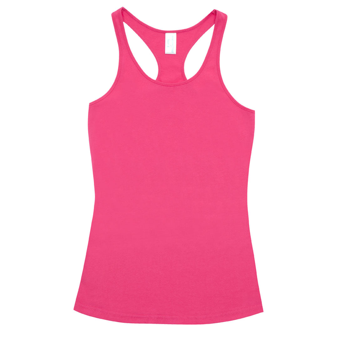 House of Uniforms The Cotton Racer Back Singlet | Kids Ramo Hot Pink