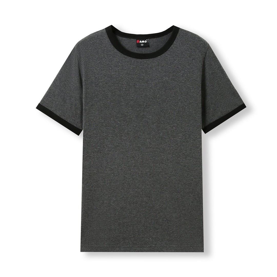 House of Uniforms The Ringer Tee | Adults Ramo Dark Marle/Black