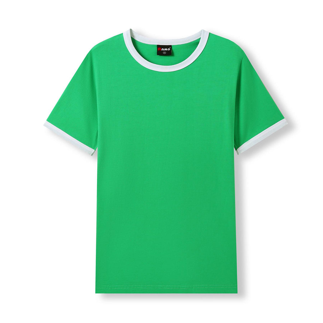 House of Uniforms The Ringer Tee | Adults Ramo Emerald Green/White