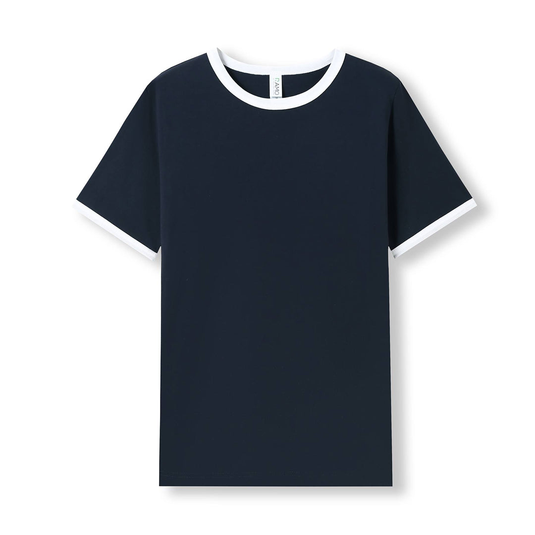 House of Uniforms The Ringer Tee | Adults Ramo Navy/White