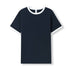 House of Uniforms The Ringer Tee | Adults Ramo Navy/White