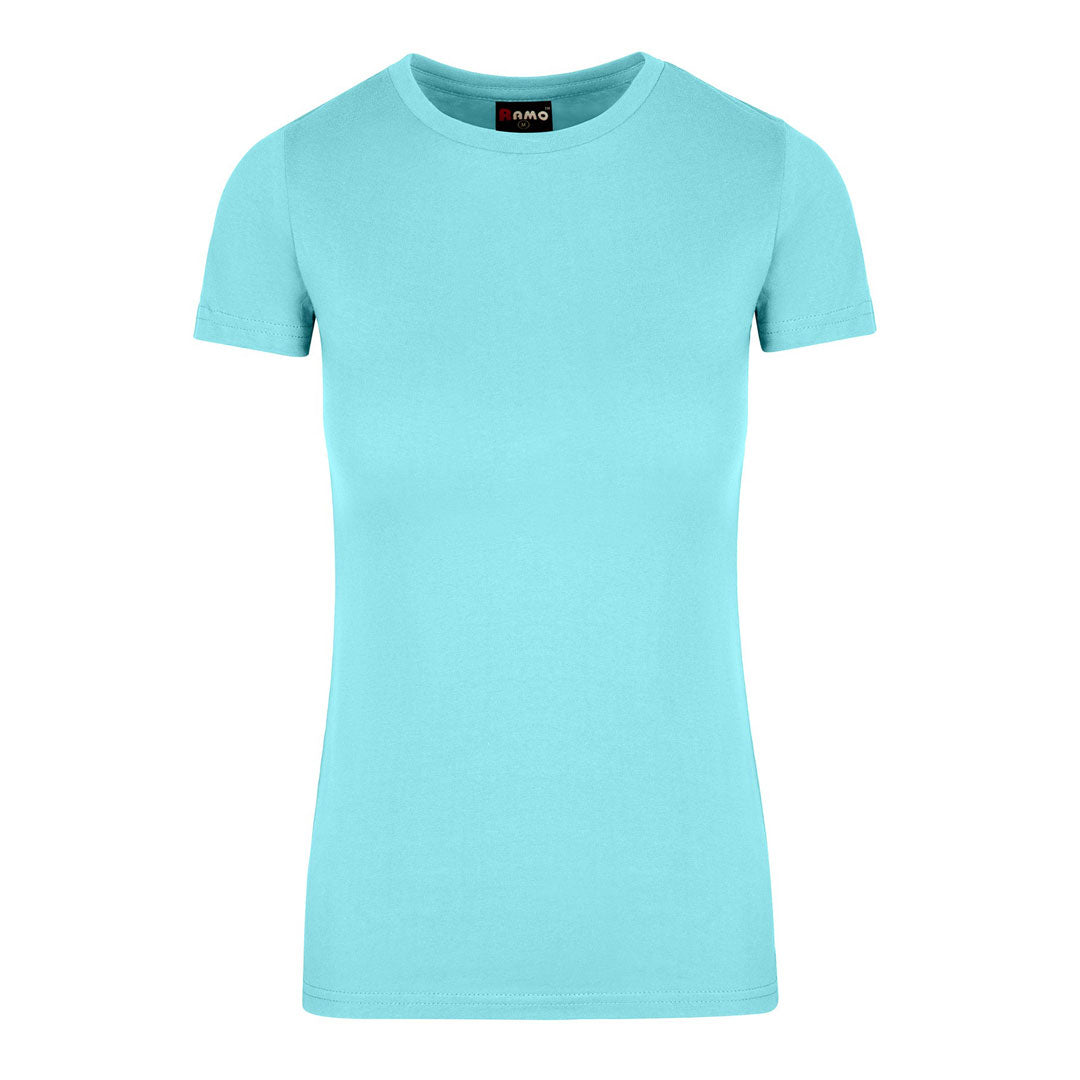 House of Uniforms The American Style Crew Tee | Ladies Ramo Aqua