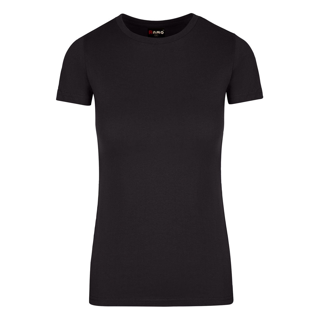 House of Uniforms The American Style Crew Tee | Ladies Ramo Black