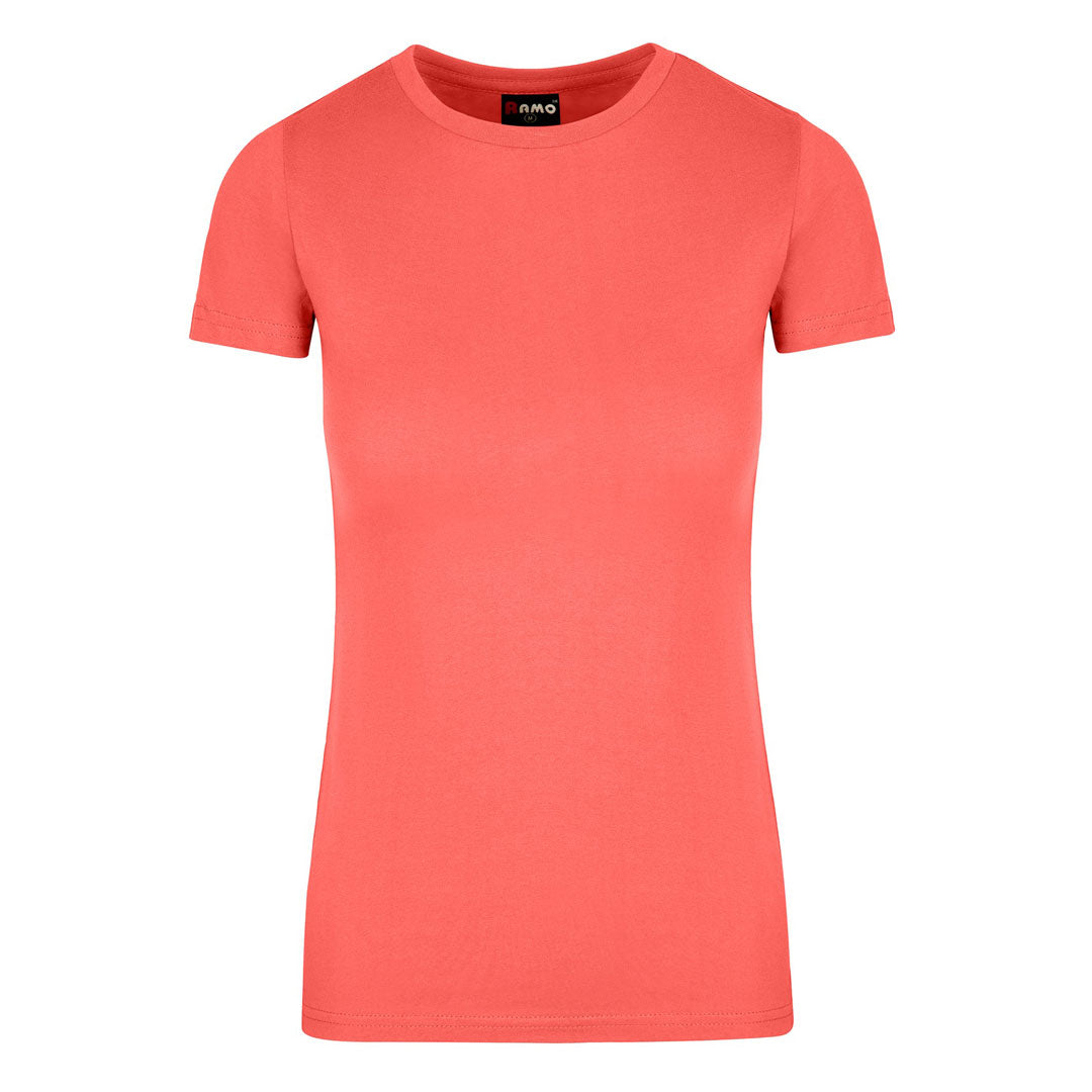 House of Uniforms The American Style Crew Tee | Ladies Ramo Coral