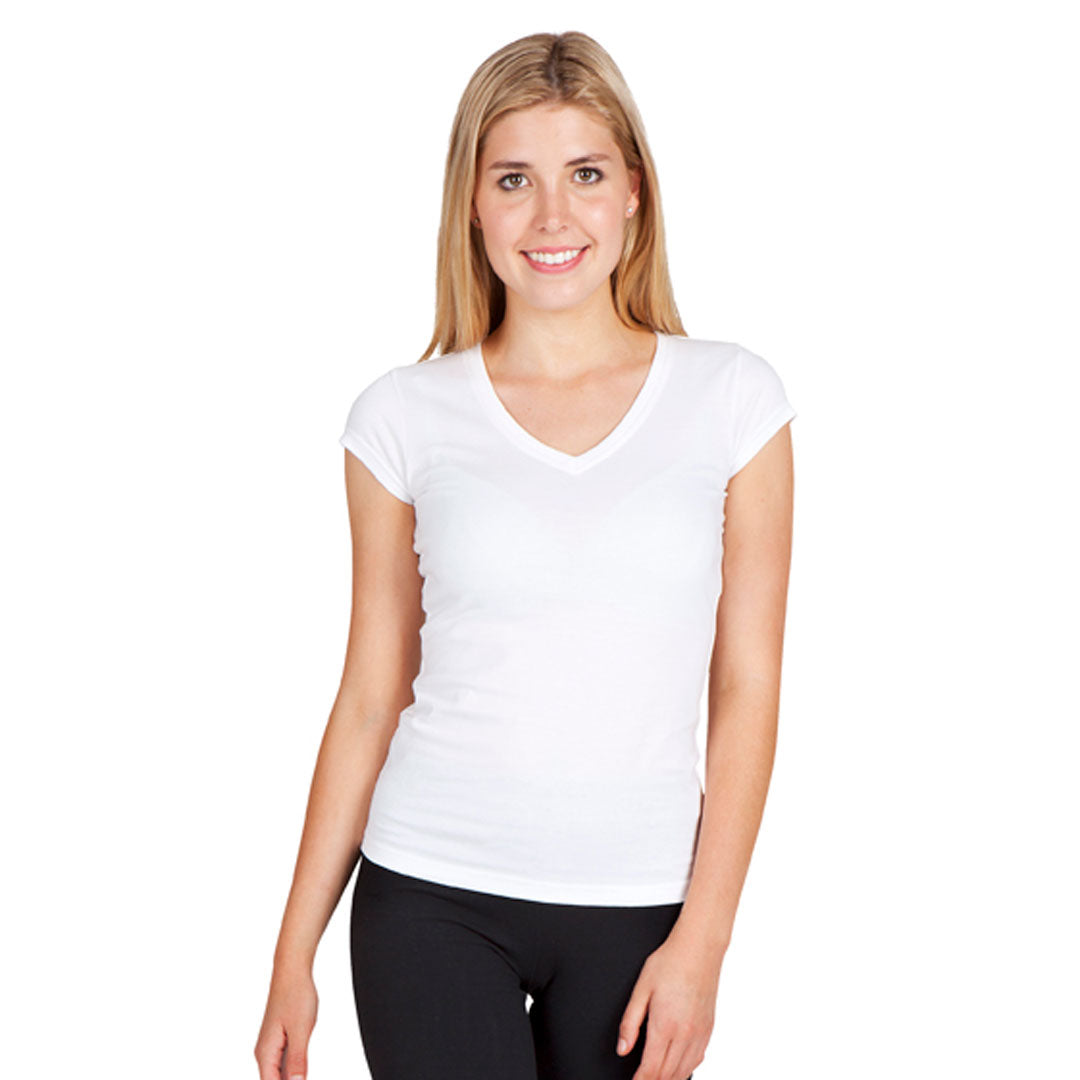 House of Uniforms V-Neck Slim Fit Tee | Women Ramo 