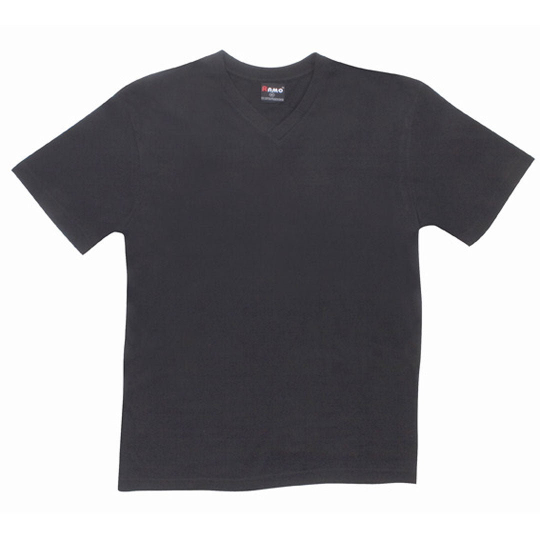 House of Uniforms The V-Neck Tee | Mens | Slim Fit Ramo Black