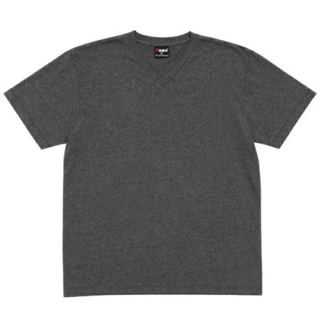 House of Uniforms The V-Neck Tee | Mens | Slim Fit Ramo Charcoal Marle