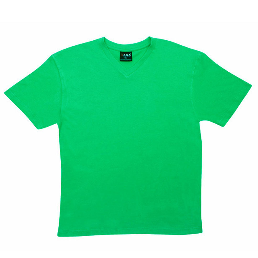 House of Uniforms The V-Neck Tee | Mens | Slim Fit Ramo Emerald