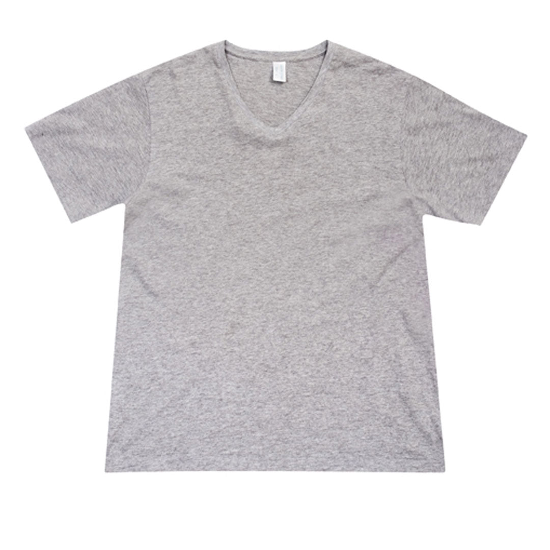 House of Uniforms The V-Neck Tee | Mens | Slim Fit Ramo Grey Marle