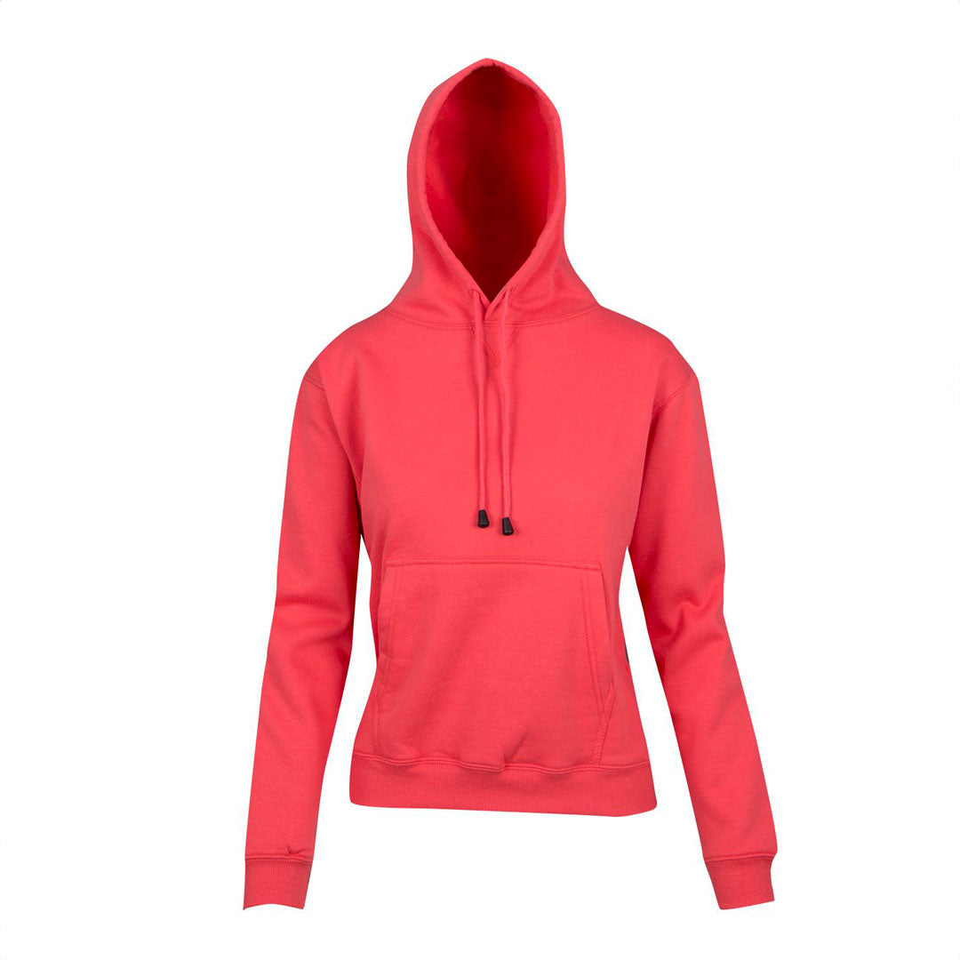 House of Uniforms The Kangaroo Pocket Pull On Hoodie | Ladies Ramo Coral Red