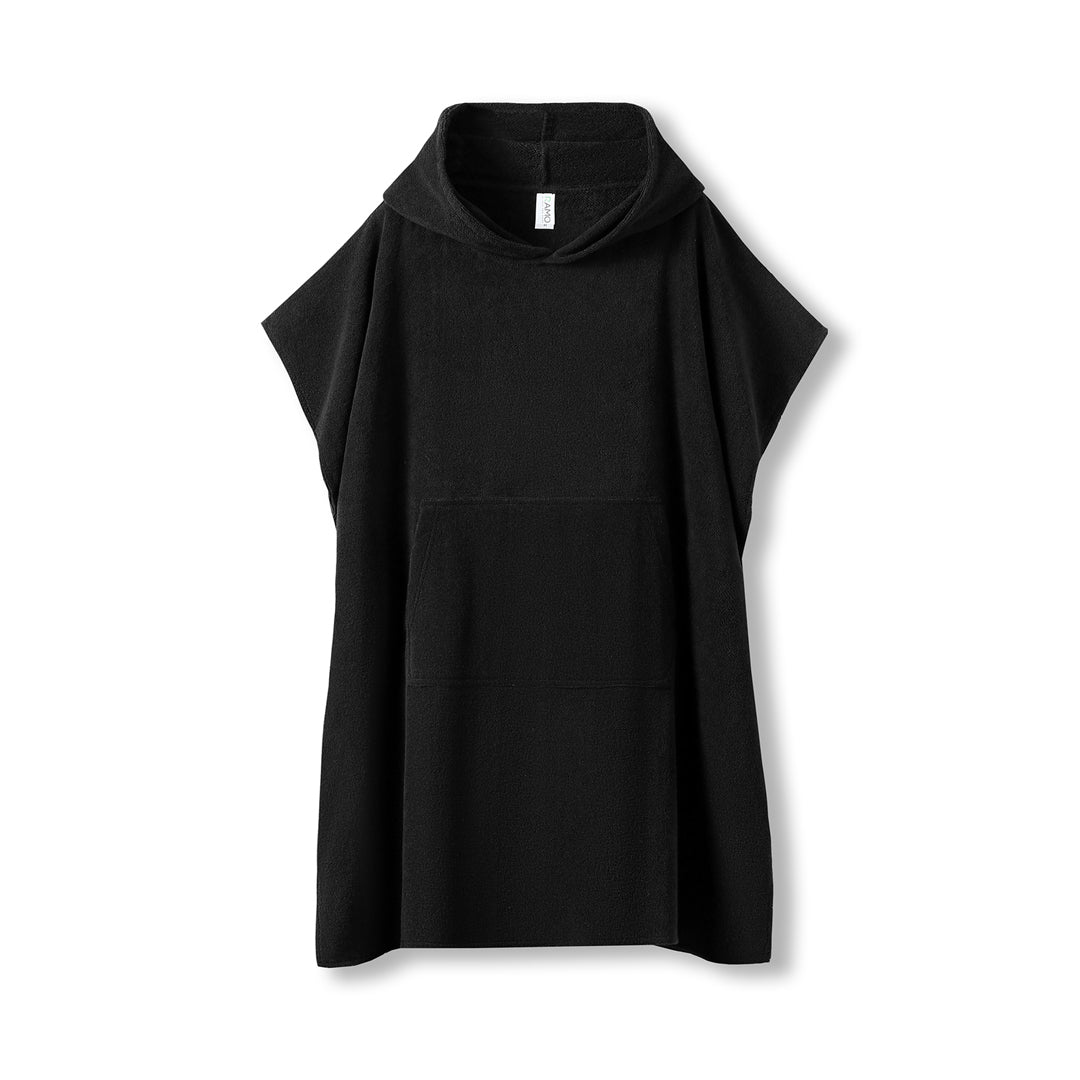 House of Uniforms The Cotton Hooded Towel | Adults Ramo Black