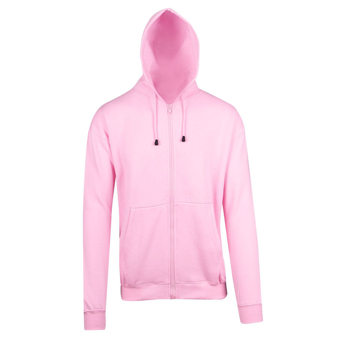 House of Uniforms The Kangaroo Pocket Zipped Hoodie | Mens Ramo Pink