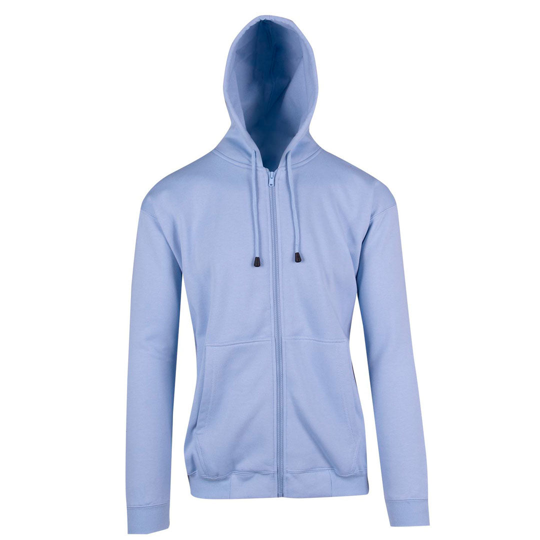 House of Uniforms The Kangaroo Pocket Zipped Hoodie | Mens Ramo Sky Blue