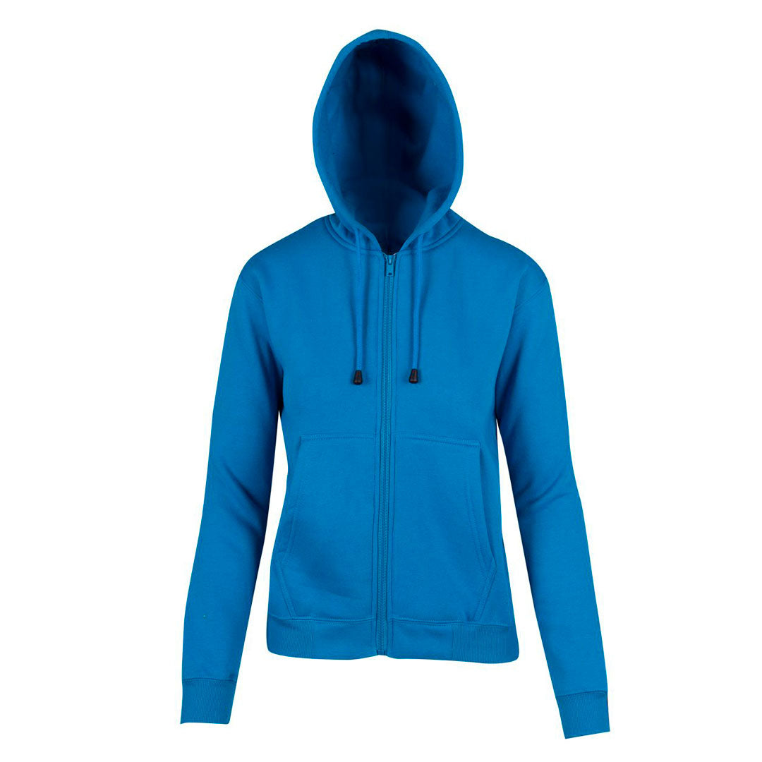 House of Uniforms Kangaroo Pocket Zipper Hoodie | Women Ramo Azure