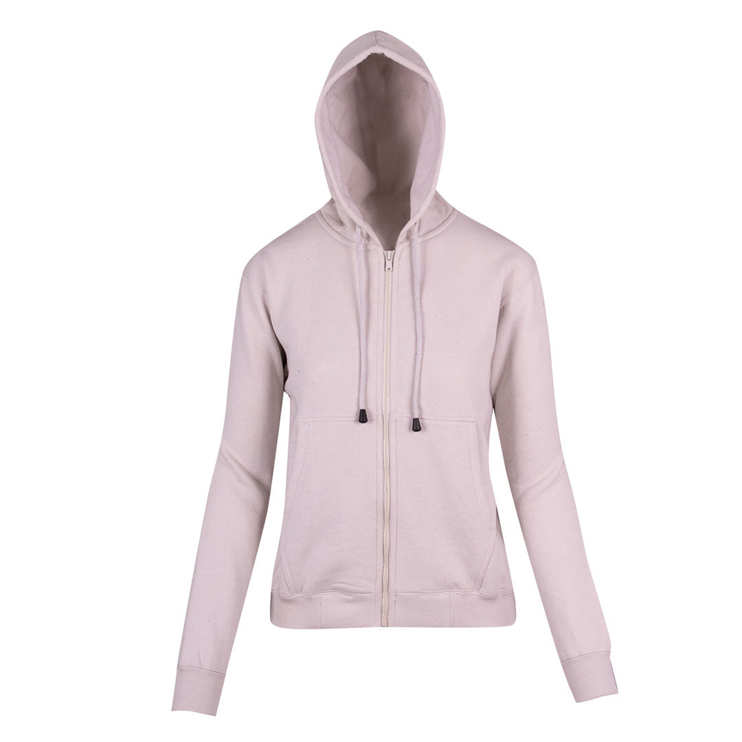 House of Uniforms The Kangaroo Pocket Zipped Hoodie | Ladies Ramo Beige