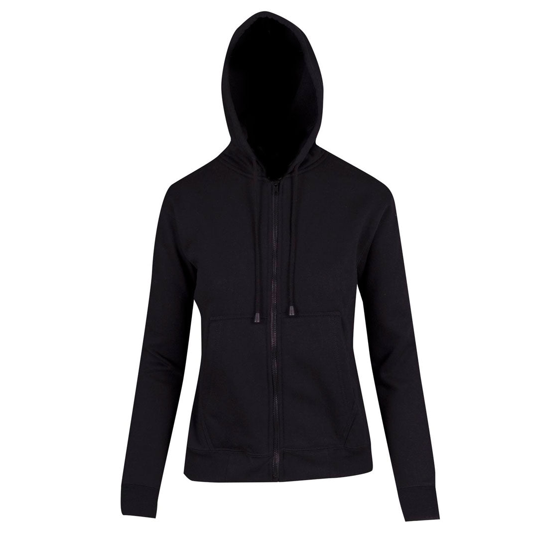 House of Uniforms Kangaroo Pocket Zipper Hoodie | Women Ramo Black