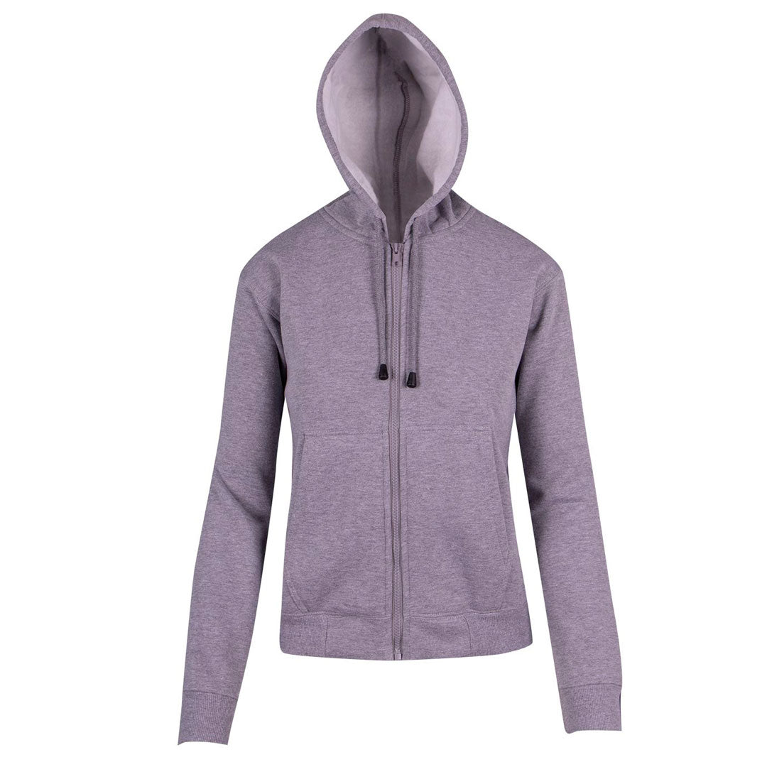 House of Uniforms The Kangaroo Pocket Zipped Hoodie | Ladies Ramo Grey Marle