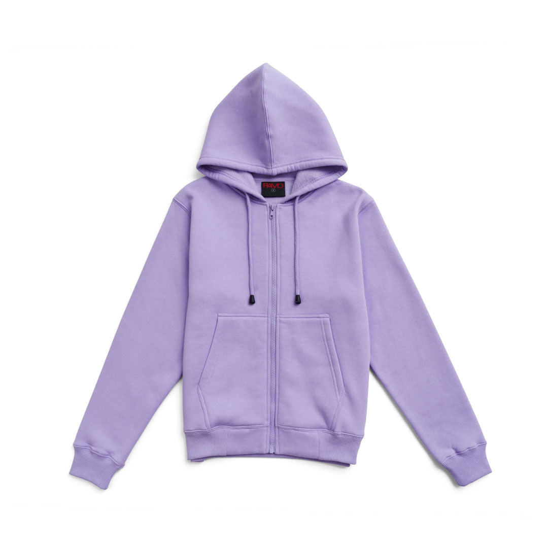 House of Uniforms Kangaroo Pocket Zipper Hoodie | Women Ramo Lavender